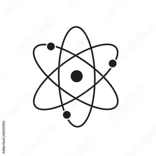 Atomic structure isolated on white background vector

