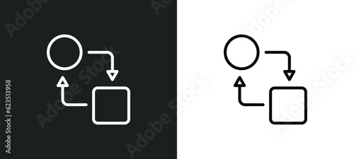 transform icon isolated in white and black colors. transform outline vector icon from geometric figure collection for web, mobile apps and ui.