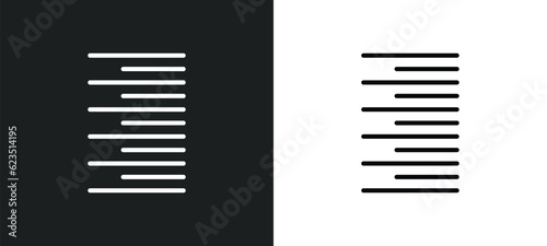 right align icon isolated in white and black colors. right align outline vector icon from geometry collection for web, mobile apps and ui.