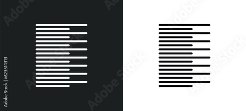 left alignment icon isolated in white and black colors. left alignment outline vector icon from geometric figure collection for web, mobile apps and ui.