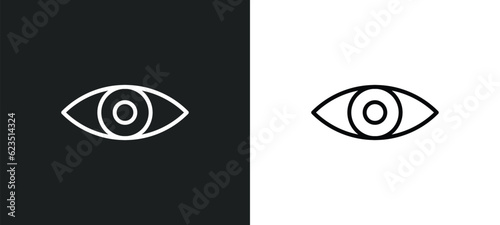 preview icon isolated in white and black colors. preview outline vector icon from geometry collection for web, mobile apps and ui.
