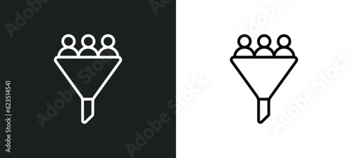 lead conversion icon isolated in white and black colors. lead conversion outline vector icon from general collection for web, mobile apps and ui.