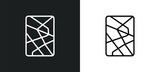 fragments icon isolated in white and black colors. fragments outline vector icon from general collection for web, mobile apps and ui.