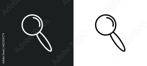 magnifiying glass icon isolated in white and black colors. magnifiying glass outline vector icon from general collection for web, mobile apps and ui. photo