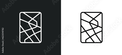 fragments icon isolated in white and black colors. fragments outline vector icon from general collection for web, mobile apps and ui.