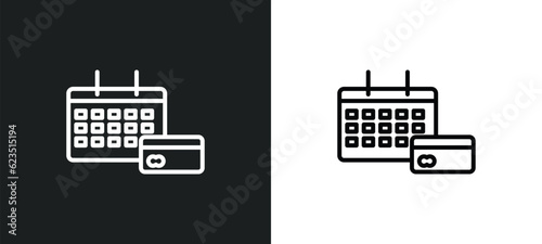 annual fee icon isolated in white and black colors. annual fee outline vector icon from general collection for web, mobile apps and ui.