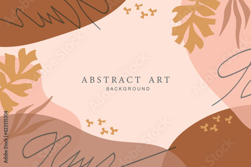 Trendy abstract art templates. Vector fashion backgrounds.