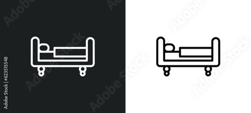 daybed icon isolated in white and black colors. daybed outline vector icon from furniture & household collection for web, mobile apps and ui.