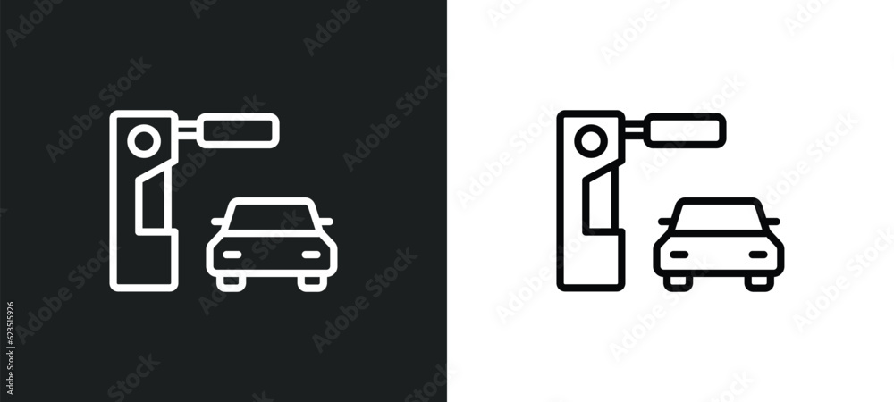 drive through icon isolated in white and black colors. drive through outline vector icon from food collection for web, mobile apps and ui. drive through icon isolated in white and black colors. drive through outline vector icon from food collection for web, mobile apps and ui.