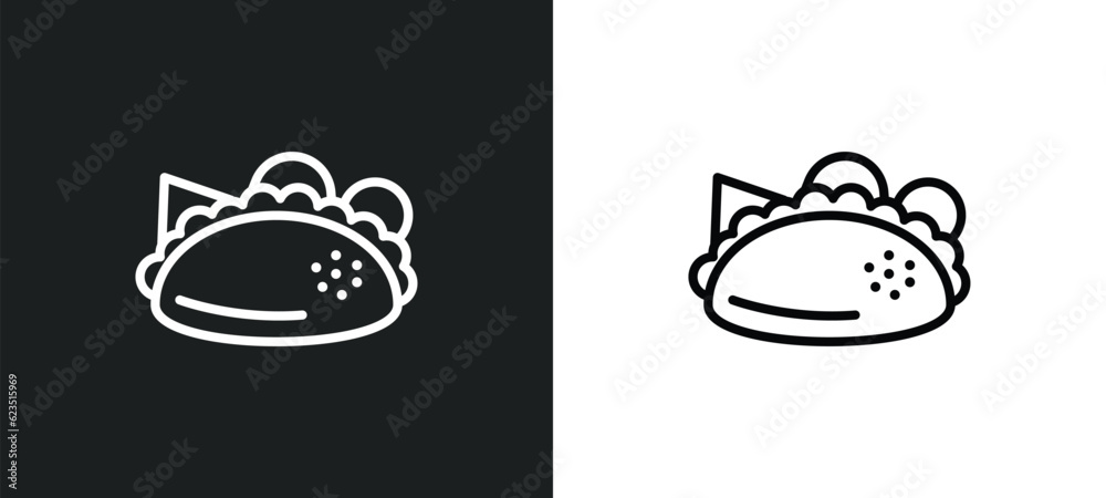 mexican icon isolated in white and black colors. mexican outline vector icon from food collection. thin collection for web, mobile apps and ui.