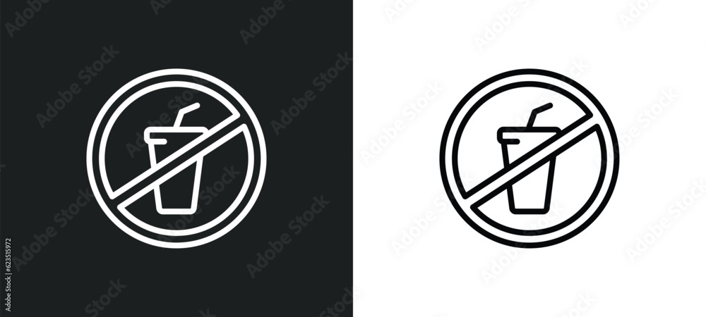no drinking icon isolated in white and black colors. no drinking outline vector icon from food collection for web, mobile apps and ui. no drinking icon isolated in white and black colors. no drinking outline vector icon from food collection for web, mobile apps and ui.