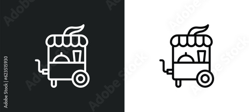 fair icon isolated in white and black colors. fair outline vector icon from food collection for web, mobile apps and ui.