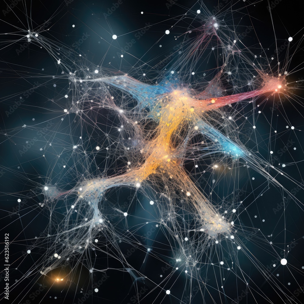 Brain neurons and lights Brain neurons and lights
