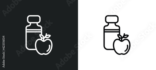 cider icon isolated in white and black colors. cider outline vector icon from food and restaurant collection for web, mobile apps and ui.