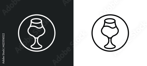 drinking zone icon isolated in white and black colors. drinking zone outline vector icon from food collection for web, mobile apps and ui.