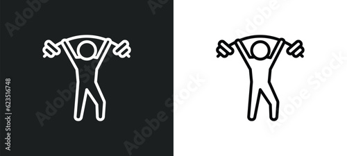 pumped human icon isolated in white and black colors. pumped human outline vector icon from feelings collection for web, mobile apps and ui.