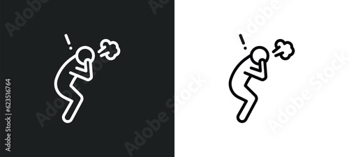 pissed off human icon isolated in white and black colors. pissed off human outline vector icon from feelings collection for web, mobile apps and ui.