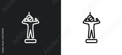 helpless human icon isolated in white and black colors. helpless human outline vector icon from feelings collection for web, mobile apps and ui.