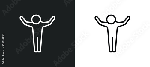 great human icon isolated in white and black colors. great human outline vector icon from feelings collection for web, mobile apps and ui.