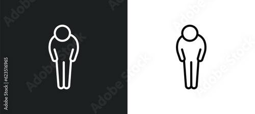 exhausted human icon isolated in white and black colors. exhausted human outline vector icon from feelings collection for web, mobile apps and ui.