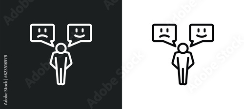 Wallpaper Mural emotional human icon isolated in white and black colors. emotional human outline vector icon from feelings collection for web, mobile apps and ui. Torontodigital.ca