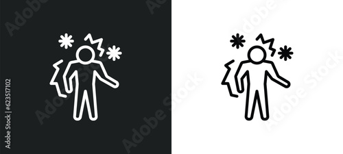 chill human icon isolated in white and black colors. chill human outline vector icon from feelings collection for web, mobile apps and ui.