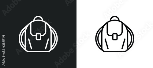 shoulder bag icon isolated in white and black colors. shoulder bag outline vector icon from fashion collection for web, mobile apps and ui.