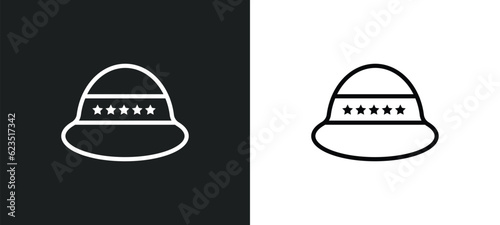 general helmet icon isolated in white and black colors. general helmet outline vector icon from fashion collection for web, mobile apps and ui. photo