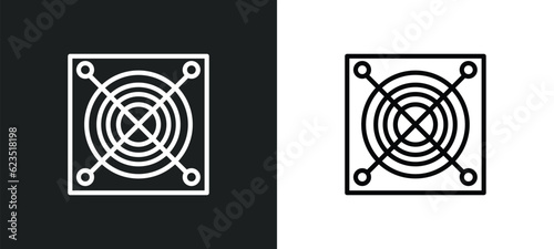 asic miner icon isolated in white and black colors. asic miner outline vector icon from electronic devices collection for web, mobile apps and ui.