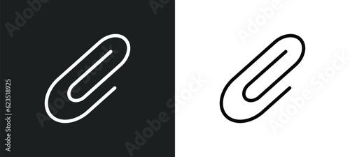 attachment icon isolated in white and black colors. attachment outline vector icon from education collection for web, mobile apps and ui.