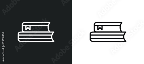 books icon isolated in white and black colors. books outline vector icon from education collection for web, mobile apps and ui.