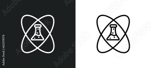 experimentation icon isolated in white and black colors. experimentation outline vector icon from education collection for web, mobile apps and ui.