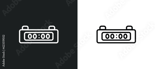 digital timer icon isolated in white and black colors. digital timer outline vector icon from education collection for web, mobile apps and ui.