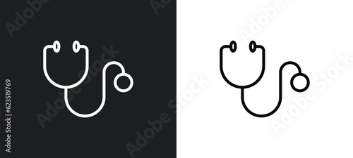 cardiology tool icon isolated in white and black colors. cardiology tool outline vector icon from education collection for web, mobile apps and ui.