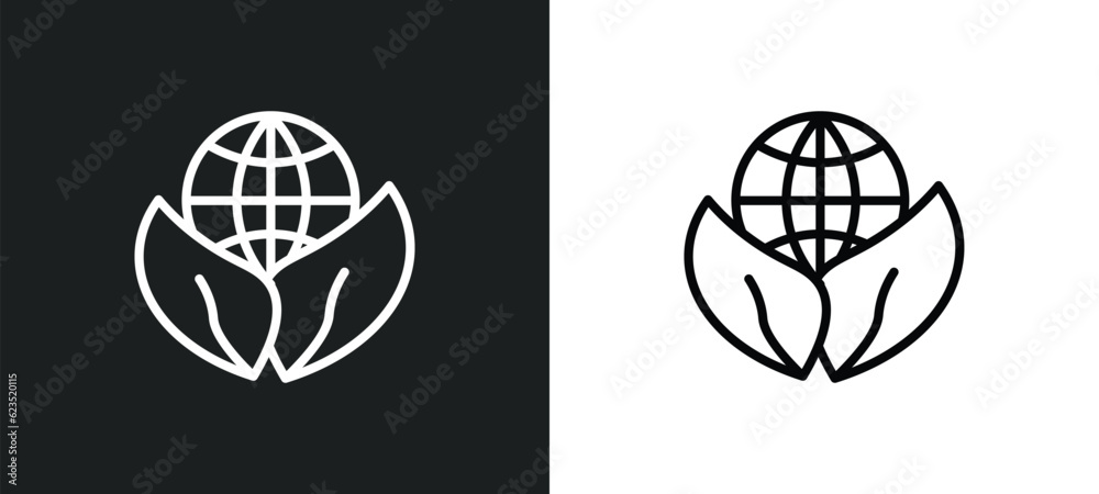 sustainability icon isolated in white and black colors. sustainability outline vector icon from ecology collection for web, mobile apps and ui.