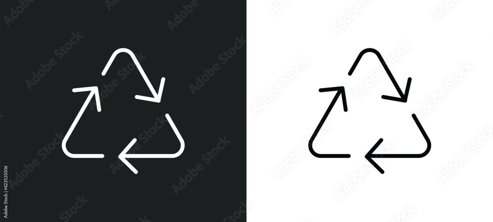 recycle icon isolated in white and black colors. recycle outline vector icon from ecology collection for web, mobile apps and ui. recycle icon isolated in white and black colors. recycle outline vector icon from ecology collection for web, mobile apps and ui.