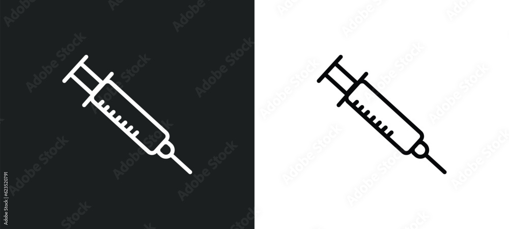 empty syringe icon isolated in white and black colors. empty syringe outline vector icon from dentist collection for web, mobile apps and ui. empty syringe icon isolated in white and black colors. empty syringe outline vector icon from dentist collection for web, mobile apps and ui.