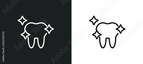 white teeth icon isolated in white and black colors. white teeth outline vector icon from dentist collection for web, mobile apps and ui.
