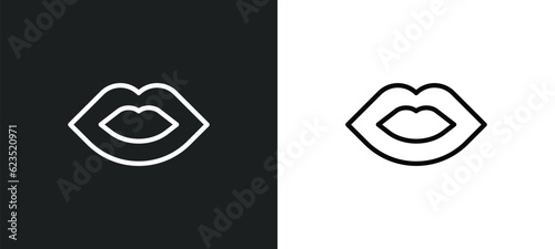 mouth icon isolated in white and black colors. mouth outline vector icon from dentist collection for web, mobile apps and ui.