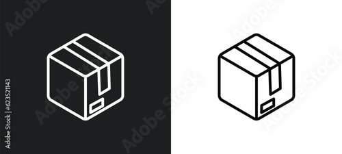 parcel icon isolated in white and black colors. parcel outline vector icon from delivery and logistic collection for web, mobile apps and ui.