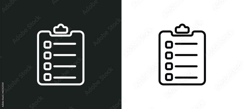 clipboard icon isolated in white and black colors. clipboard outline vector icon from delivery and logistic collection for web, mobile apps and ui.