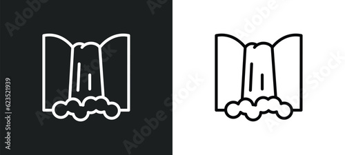 maletsunyane icon isolated in white and black colors. maletsunyane outline vector icon from culture collection for web  mobile apps and ui.