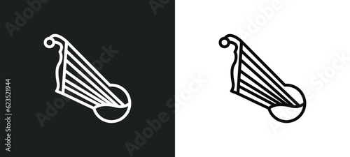 kankles icon isolated in white and black colors. kankles outline vector icon from culture collection for web, mobile apps and ui.