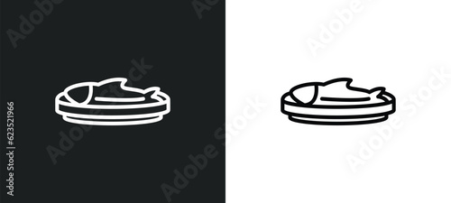 imperial carp icon isolated in white and black colors. imperial carp outline vector icon from culture collection for web, mobile apps and ui.