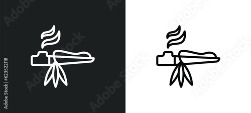 calumet icon isolated in white and black colors. calumet outline vector icon from culture collection for web, mobile apps and ui.