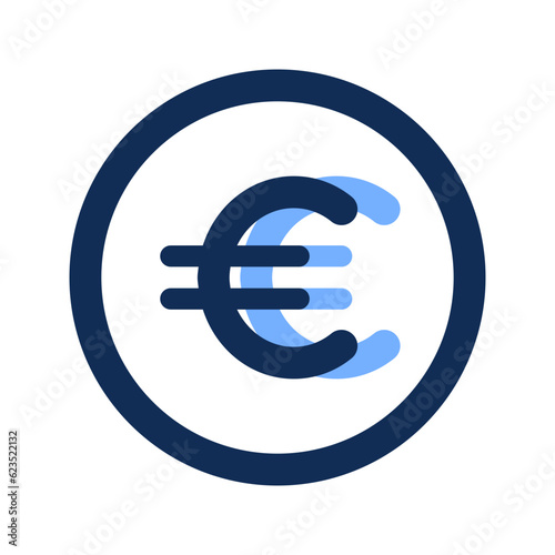 euro filled line icon