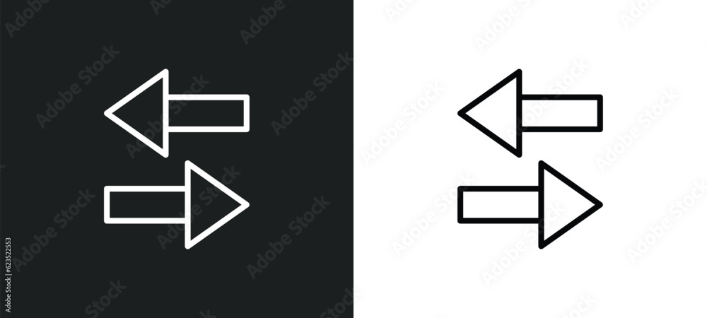 exchange icon isolated in white and black colors. exchange outline vector icon from cryptocurrency collection for web, mobile apps and ui. exchange icon isolated in white and black colors. exchange outline vector icon from cryptocurrency collection for web, mobile apps and ui.