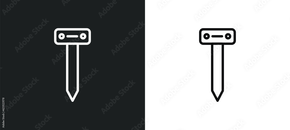 boning rod icon isolated in white and black colors. boning rod outline vector icon from construction tools collection for web, mobile apps and ui. boning rod icon isolated in white and black colors. boning rod outline vector icon from construction tools collection for web, mobile apps and ui.