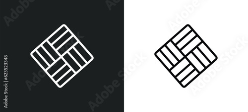 paver icon isolated in white and black colors. paver outline vector icon from construction collection for web, mobile apps and ui.