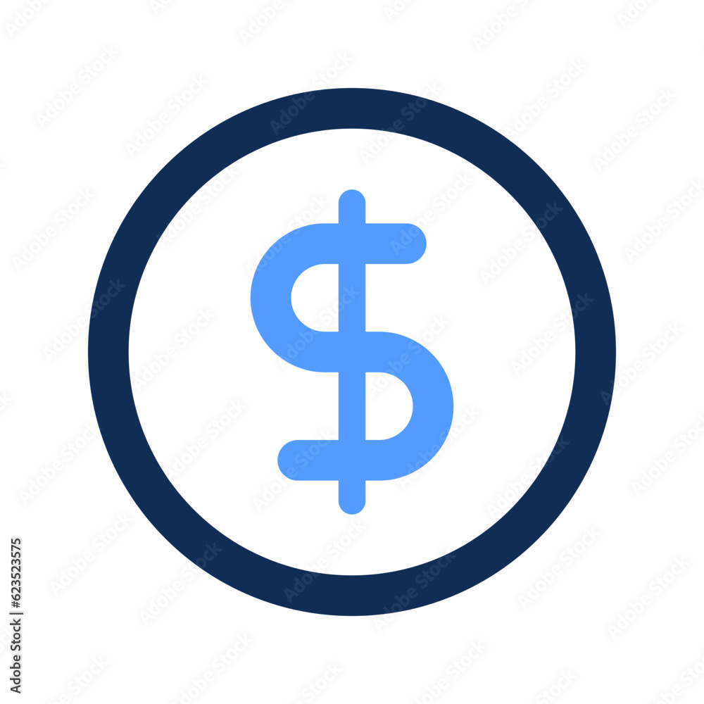 dollar outline color icon dollar outline color icon